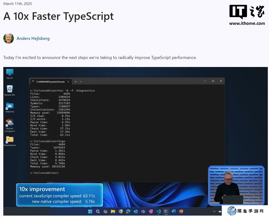 微軟宣布將 TypeScript 性能提高 10 倍